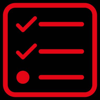 Denetim listesi vektör simgesi bir çerçeve içinde