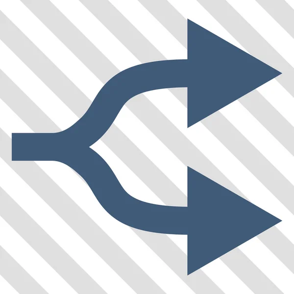 Gesplitste pijlen rechts Vector Icon — Stockvector