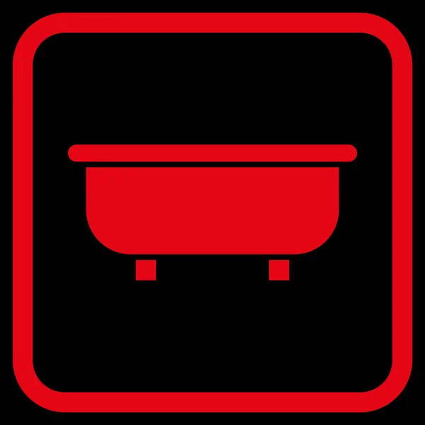 Bathtub Vector Icon In a Frame — Stock Vector