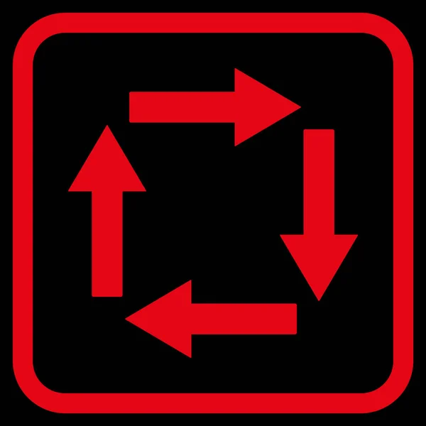 Circulation Arrows Vector Icon In a Frame — Stock Vector