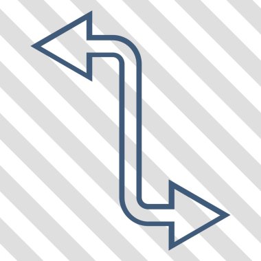 Eğri Exchange ok vektör simgesi