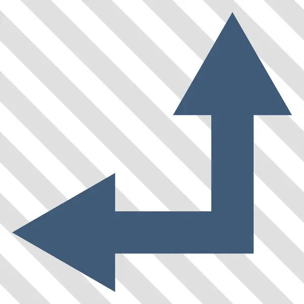 Bifurcação Seta esquerda para cima vetor ícone — Vetor de Stock