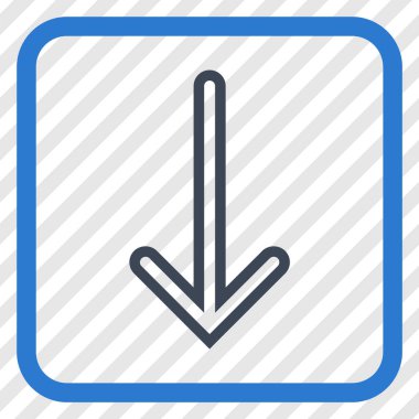 Vektör simgesi bir çerçeve içinde aşağı ok