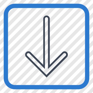 Vektör simgesi bir çerçeve içinde aşağı ok