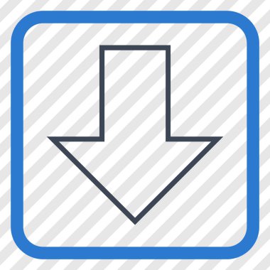 Vektör simgesi bir çerçeve içinde aşağı ok