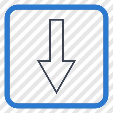 Vektör simgesi bir çerçeve içinde aşağı ok