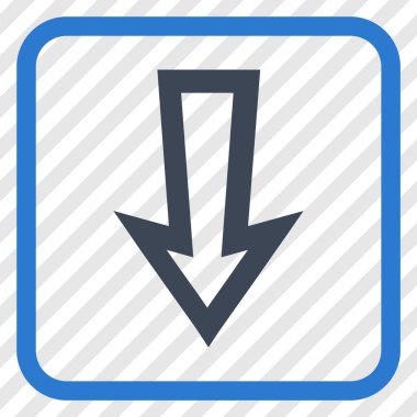 Vektör simgesi bir çerçeve içinde aşağı ok