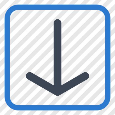 Vektör simgesi bir çerçeve içinde aşağı ok