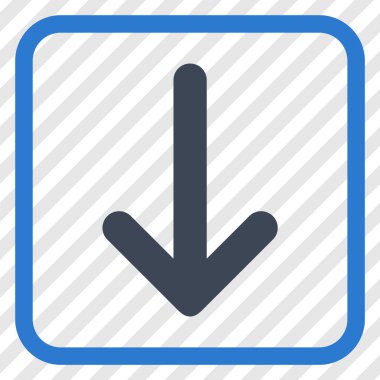 Vektör simgesi bir çerçeve içinde aşağı ok