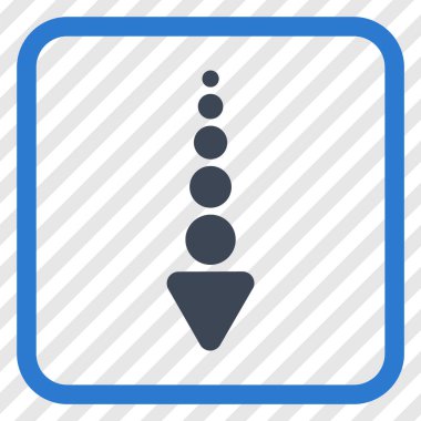 Vektör simgesi bir çerçeve içinde aşağı ok