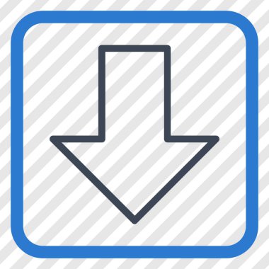 Vektör simgesi bir çerçeve içinde aşağı ok