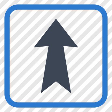 Vektör simgesi bir çerçeve içinde yukarı ok