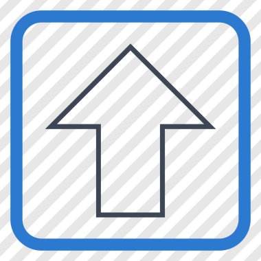 Vektör simgesi bir çerçeve içinde yukarı ok