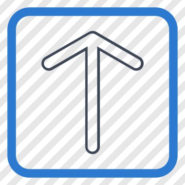 Vektör simgesi bir çerçeve içinde yukarı ok