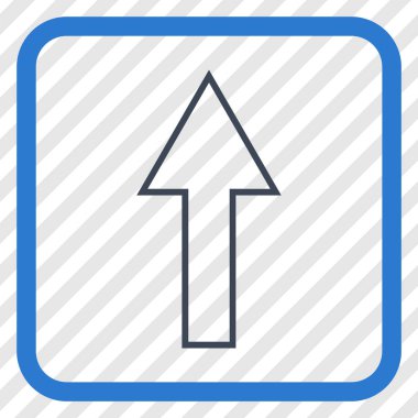 Vektör simgesi bir çerçeve içinde yukarı ok