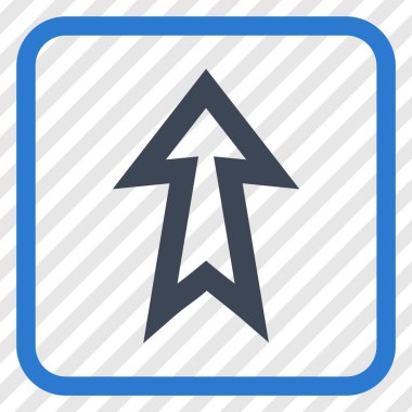 Vektör simgesi bir çerçeve içinde yukarı ok