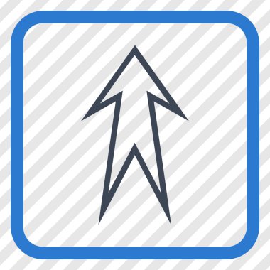 Vektör simgesi bir çerçeve içinde yukarı ok