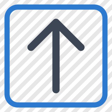 Vektör simgesi bir çerçeve içinde yukarı ok