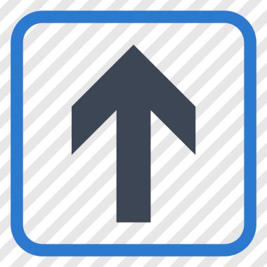 Vektör simgesi bir çerçeve içinde yukarı ok