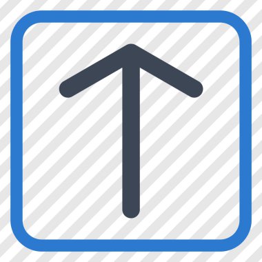 Vektör simgesi bir çerçeve içinde yukarı ok