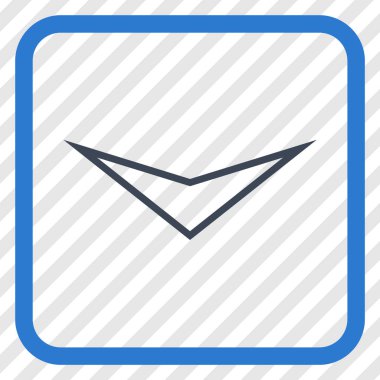 Vektör simgesi bir çerçeve içinde aşağı ok ucu