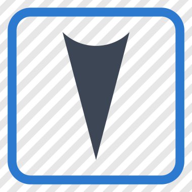 Vektör simgesi bir çerçeve içinde aşağı ok ucu