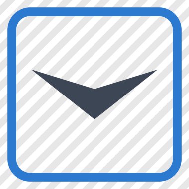 Vektör simgesi bir çerçeve içinde aşağı ok ucu