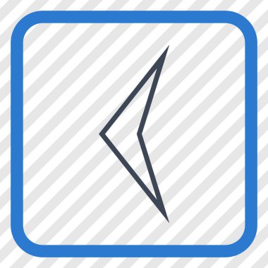 Ok ucu sol vektör simgesi bir çerçeve içinde