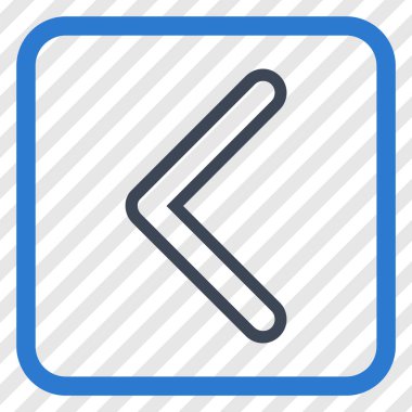 Ok ucu sol vektör simgesi bir çerçeve içinde