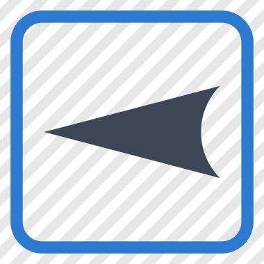 Ok ucu sol vektör simgesi bir çerçeve içinde