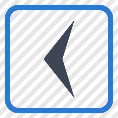 Ok ucu sol vektör simgesi bir çerçeve içinde