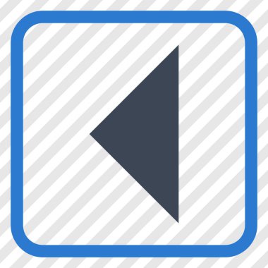 Ok ucu sol vektör simgesi bir çerçeve içinde