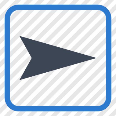 Ok ucu doğru vektör simgesi bir çerçeve içinde