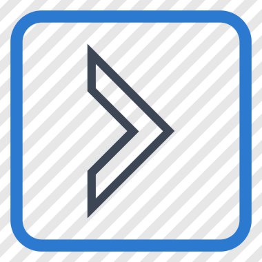 Ok ucu doğru vektör simgesi bir çerçeve içinde