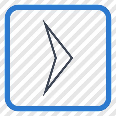 Ok ucu doğru vektör simgesi bir çerçeve içinde