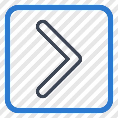 Ok ucu doğru vektör simgesi bir çerçeve içinde