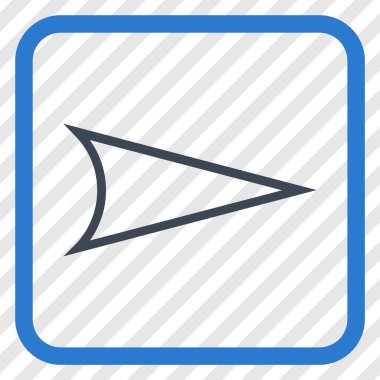 Ok ucu doğru vektör simgesi bir çerçeve içinde