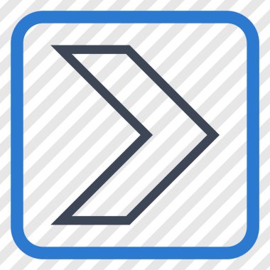 Ok ucu doğru vektör simgesi bir çerçeve içinde