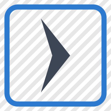 Ok ucu doğru vektör simgesi bir çerçeve içinde