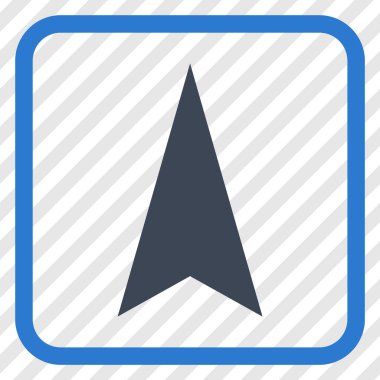 Vektör simgesi bir çerçeve içinde yukarı ok ucu