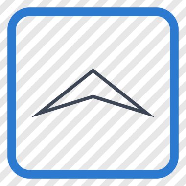 Vektör simgesi bir çerçeve içinde yukarı ok ucu