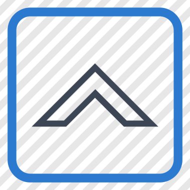 Vektör simgesi bir çerçeve içinde yukarı ok ucu