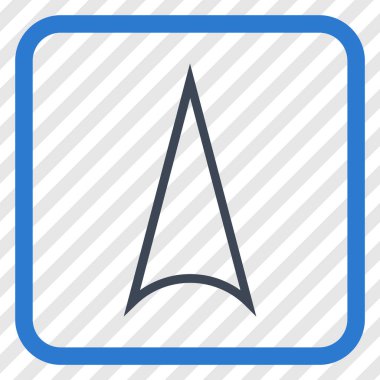 Vektör simgesi bir çerçeve içinde yukarı ok ucu