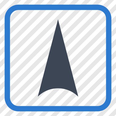 Vektör simgesi bir çerçeve içinde yukarı ok ucu