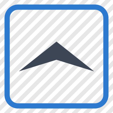 Vektör simgesi bir çerçeve içinde yukarı ok ucu