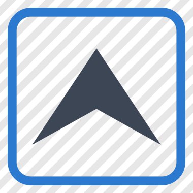 Vektör simgesi bir çerçeve içinde yukarı ok ucu