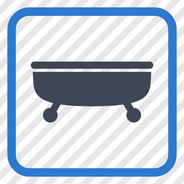 Küvet vektör simgesi bir çerçeve içinde