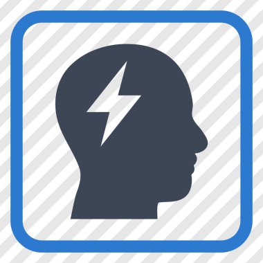 Beyin fırtınası vektör simgesi bir çerçeve içinde