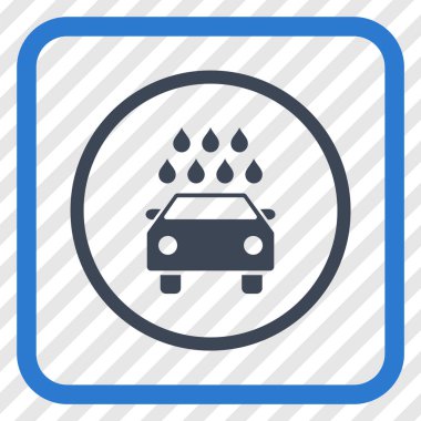 Araba duş vektör simgesi bir çerçeve içinde