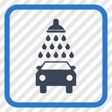 Araba duş vektör simgesi bir çerçeve içinde